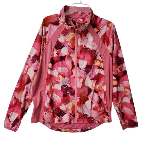 Athleta Jackets & Blazers - ATHLETA RUN WITH IT WOMENS JACKET PINK CORAL SZ XL ATHLEISURE GYM GIRLY WORKOUT